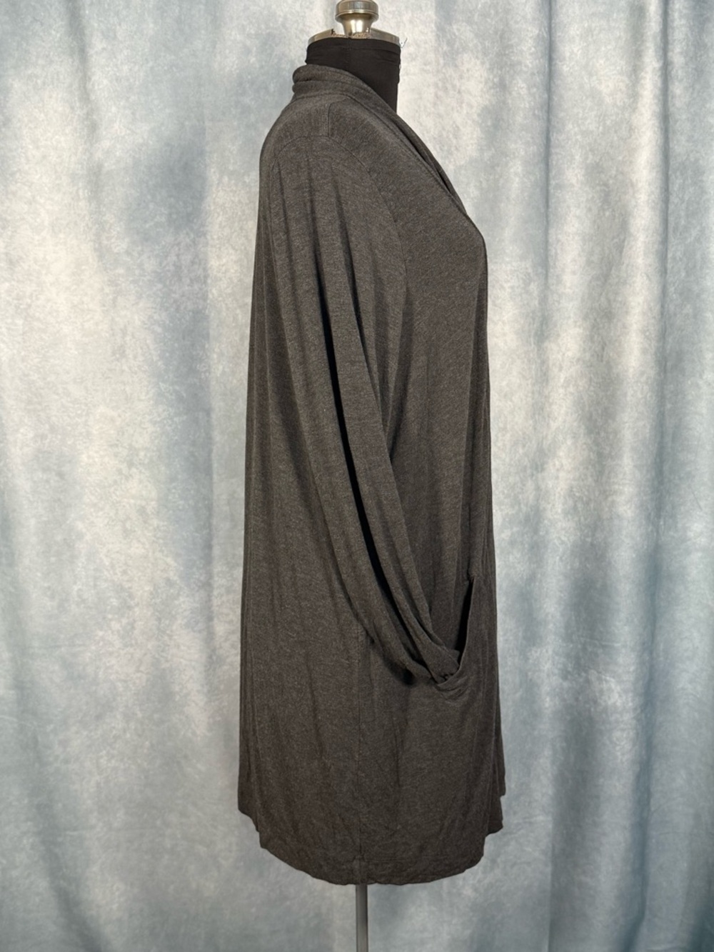 Torrid dark grey super soft open front draped cardigan plus size 3 - Picture 2 of 5